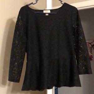 Black lace blouse